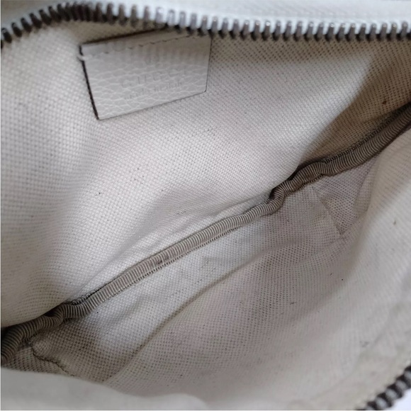 AUTH Gucci Grained Calfskin Logo Leather Waist Pouch Belt Bum Bag Fanny Pack - Picture 9 of 9